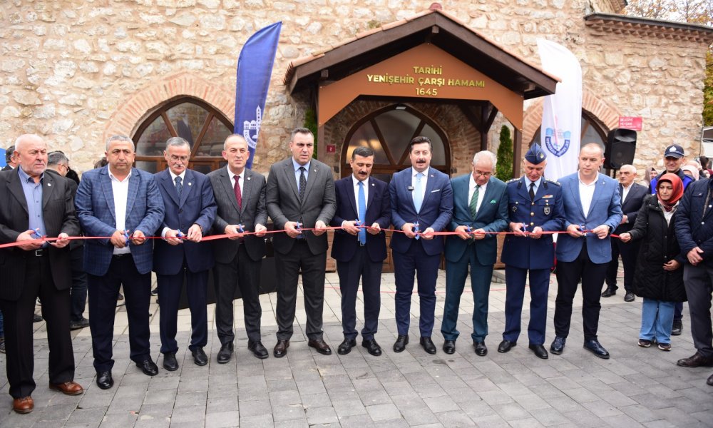 TARİHİ YENİŞEHİR ÇARŞI HAMAMI COŞKULU BİR TÖRENLE AÇILDI